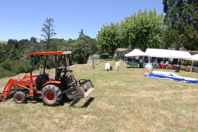 Tractor and party tents