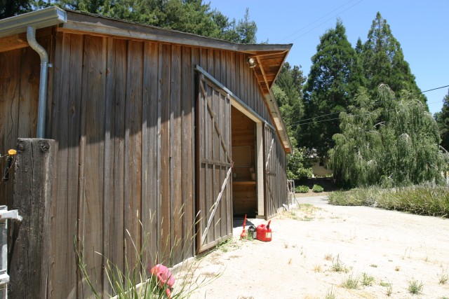 Front of horse barn