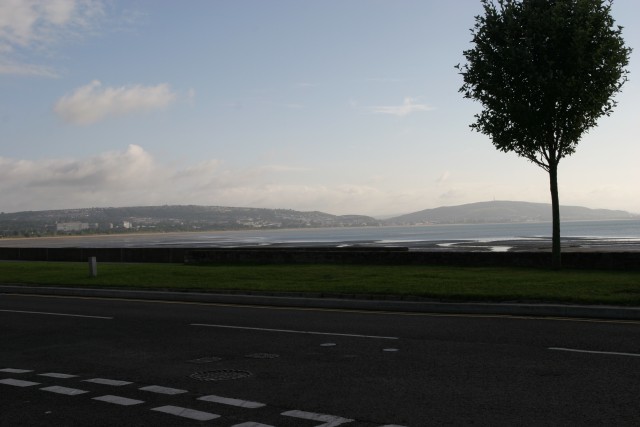 The bay from Mumbles Rd., parts of Swansea are in the background