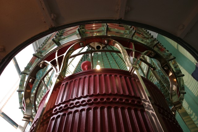view of prisms inside lighthouse